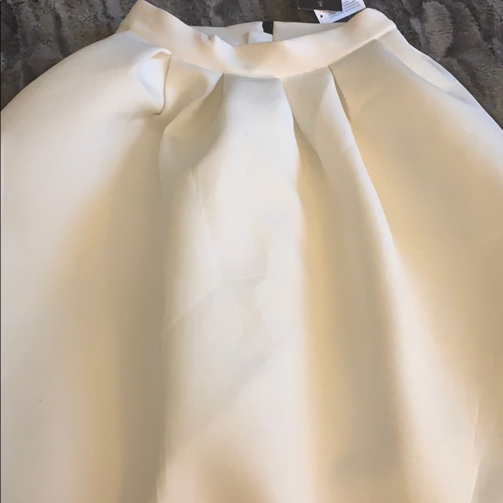 NWT Top Shop white scuba midi skirt